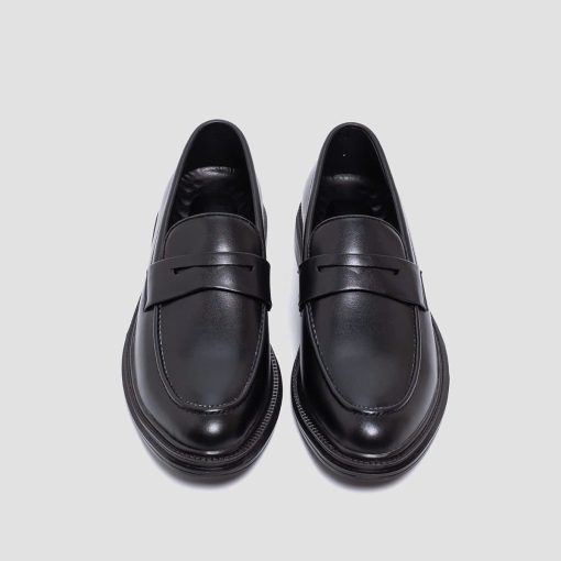 Mã SPKD08 - Giày Lười Nam Công Sở, KADUMEN, Da Microfiber Cao Cấp, Đế Cao Su Trống Trơn